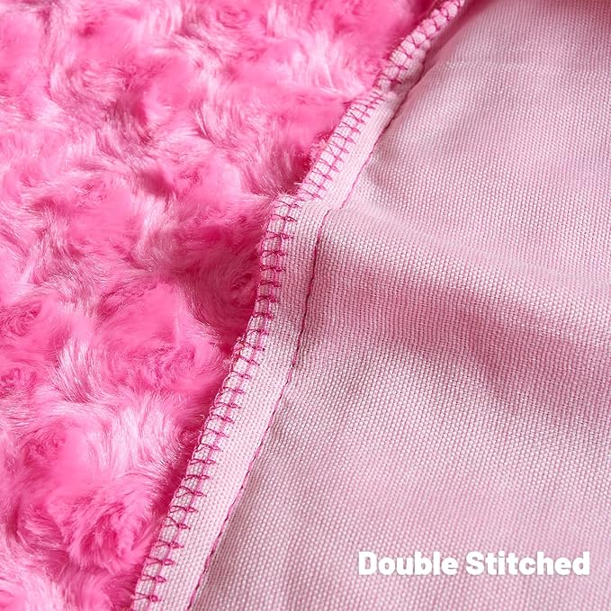 FUTEI Hot Pink Decorative Throw Pillow Covers 12x20 Inch Set of 2,Soft Solid Rose Textured Lumbar Pillow Case,Modern Home Decor for Couch Sofa Bed Living Room