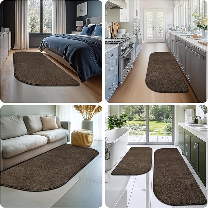 Washable Kitchen Rug 24" x 47" / 60cm x 120cm, Non Slip Kitchen Mat for Floor, Absorbent Indoor Entryway Runner Rug for Laundry, Bathroom, Bedroom,Door