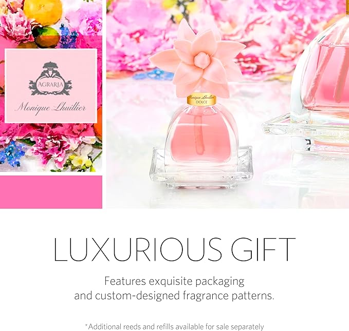 AGRARIA PetiteEssence Flower and Reed Diffuser Set, Hand Crafted Sola Flower Botanical Home Fragrance Set, Scented Oil Gift for All Occasions