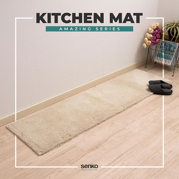 S.D.S. Anti-Fatigue Kitchen Mat, Non-Skid, Washable, Water Absorbent, Kitchen Rug, Long Kitchen Mat, Floor Mat for Kitchen Sink Area (Pink, 19.7 x 70.9 Inches)