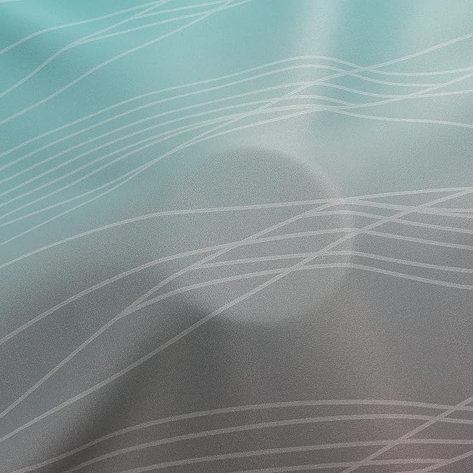 Estelar Textiler Brown and Teal Gradient Blackout Curtains for Bedroom, Ombre Thermal Insulated Noise Reducing Blackout Drapes for Living Room, Full Room Darkening Grommet Curtains, 52Wx84L, 2 Panels