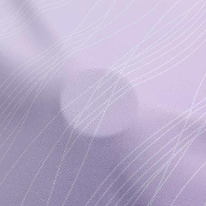 Estelar Textiler Lilac and Greyish White Blackout Curtains & Drapes for Bedroom, Thermal Insulated Ombre Blackout Drapes, Room Darkening Energy Saving Curtains for Living Room, 42Wx63L, 2 Panels