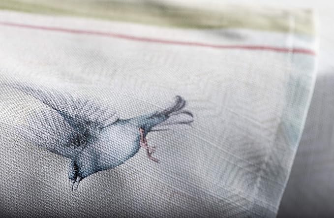 Maison d' Hermine Cloth Napkins Set of 4 100% Cotton Everyday Reusable Square Napkins Cloth Washable, Dinner, Party, Wedding, Restaurant, Spring/Summer (Flying Birds, 20" x 20")