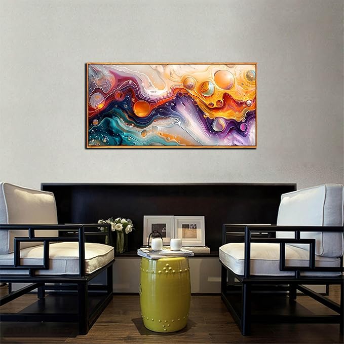 ZHAOSHOP Abstract Colorful Canvas Wall Art for Living Room - Modern Picture Wall Art for Office - Frames Wall Art for Bedroom Size 20" x 40"