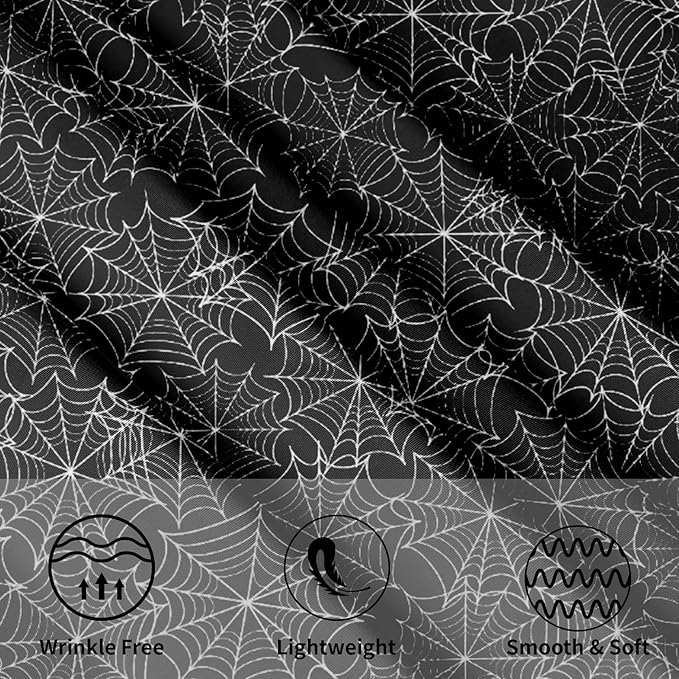 Halloween Tablecloth Round 60 Inch Halloween Black Spider Web Table Cloth Halloween Haunted House Table Decorations Halloween Holiady Decorative Table Cover for Kitchen Dining Room Holiday Party