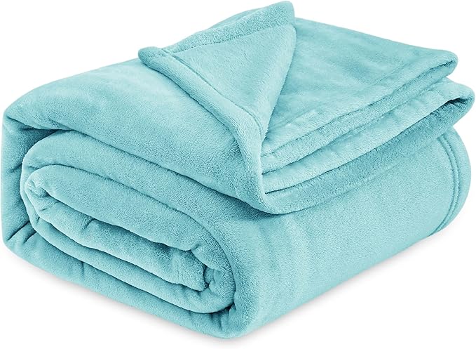Bedsure GentleSoft Fleece King Size Blankets for Bed River Blue - Soft Lightweight Plush Cozy Fuzzy Luxury Microfiber, 108x90 inches