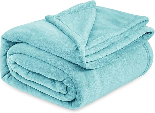 Bedsure GentleSoft Fleece King Size Blankets for Bed River Blue - Soft Lightweight Plush Cozy Fuzzy Luxury Microfiber, 108x90 inches