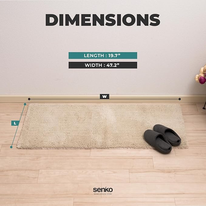 S.D.S. Anti-Fatigue Kitchen Mat, Non-Skid, Washable, Water Absorbent, Kitchen Rug, Long Kitchen Mat, Floor Mat for Kitchen Sink Area (Blue, 19.7X 47.2 Inches)