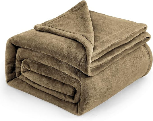 Bedsure GentleSoft Fleece Blankets King Size Camel - Bed Blanket Soft Lightweight Plush Cozy Fuzzy Luxury Microfiber, 108x90 inches