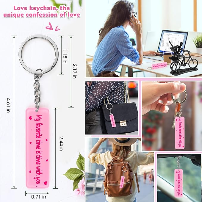 Romantic Couple & Cool Bike Statue Cast Iron Sculpture Decor, Wedding Anniversary Love Gifts for Couple Women Men Wife Husband Girlfriend Boyfriend, Birthday Gifts for Her Him