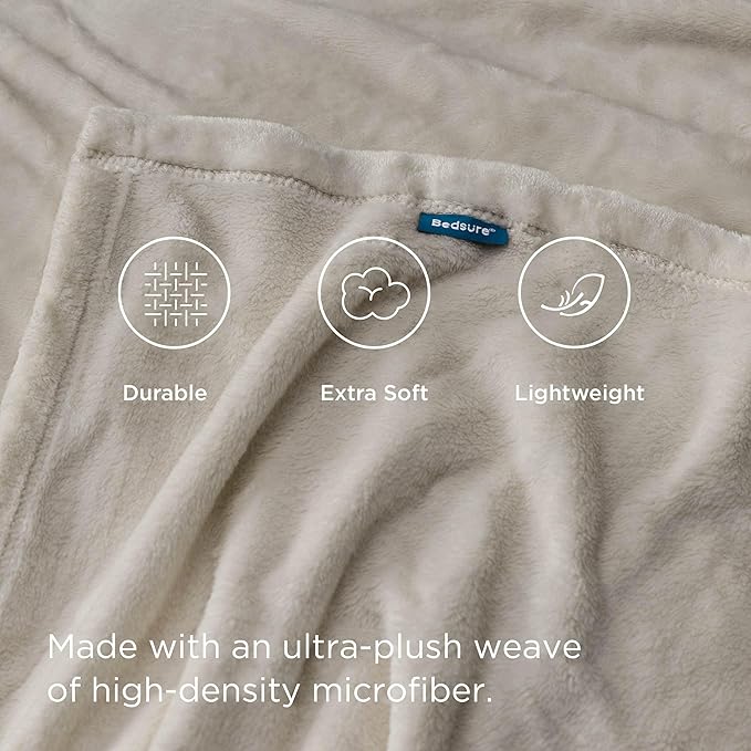 Bedsure GentleSoft Fleece King Size Blankets for Bed Oxford Tan - Soft Lightweight Plush Cozy Fuzzy Luxury Microfiber, 108x90 inches