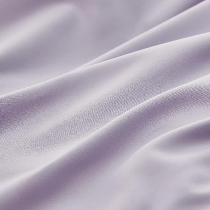 Bedsure King Size Comforter Set - 7 Pieces Lavender King Bedding Set for All Seasons, Boho Contrasting Design Bed in a Bag with Comforter, Sheets, Pillowcases & Shams