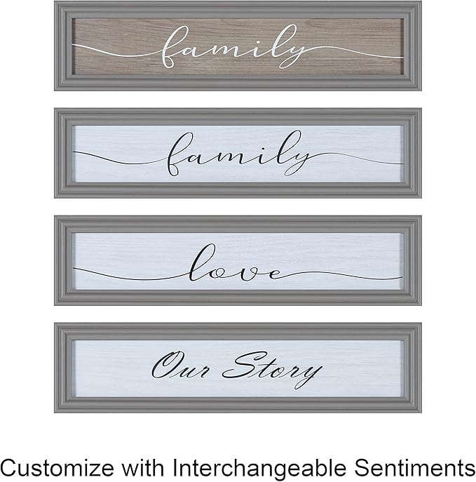 Kate and Laurel Bordeaux Expressions Wall Decor Collection, Set of 10, Coastal Finishes, Assorted Size Frames and Decorative Wall Accents
