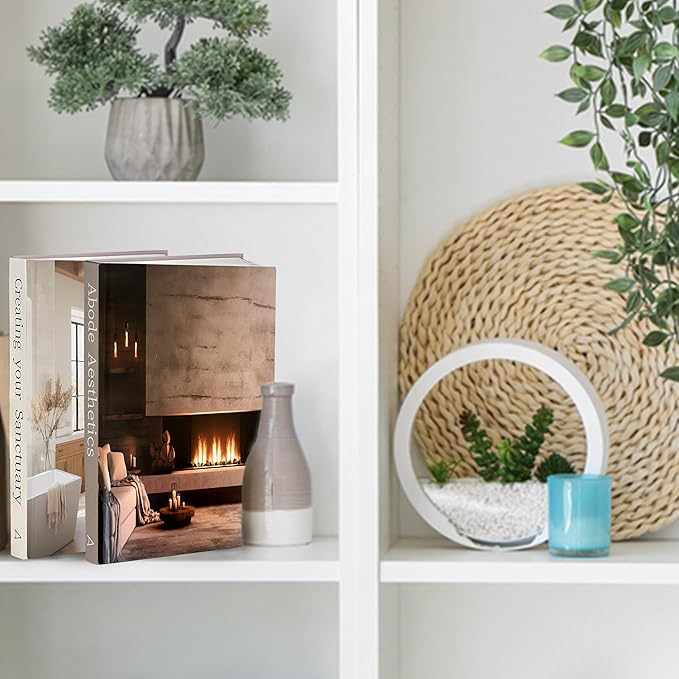 Array & Arrow Decorative Book Set of 3 for Home Decor | Hardcovered Book Set for Home Decor | Coffee Table Décor | Fake Books for Decoration | Faux Books for Decoration (Small - Blank Pages)