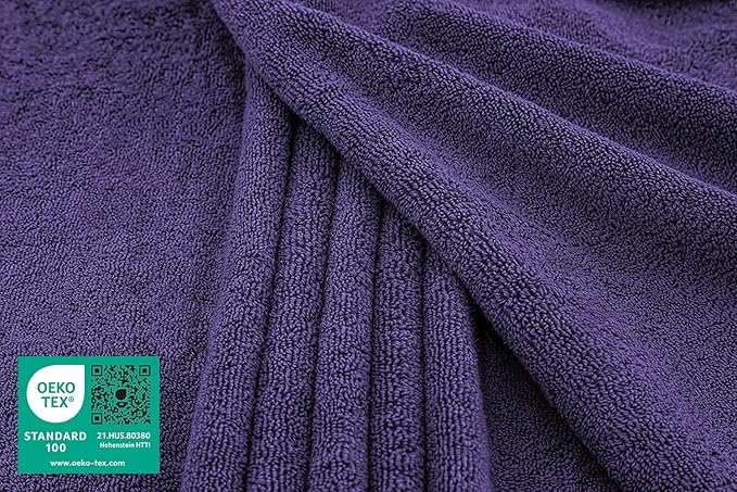 American Soft Linen Oversized Bath Sheet 40x80 Extra Large for Bathroom, 600 GSM 100% Cotton Turkish Jumbo Bathsheet Towels for Adults, Purple Bath Sheet