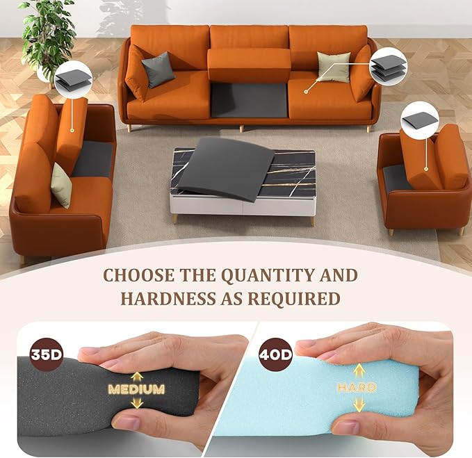 Couch Cushion Support to Fix Sagging Sofas - 20''x20'' Under Cushion Supports for Saggy Seat High Density Curved 35D Foam, Grey 1 Pack