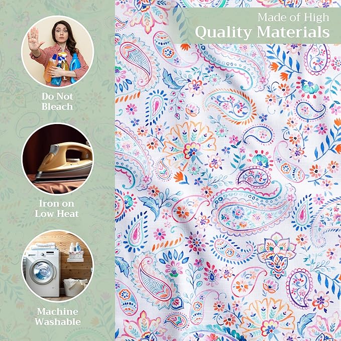 Maison d' Hermine Cloth Napkins Set of 4 100% Cotton Everyday Reusable Square Napkins Cloth Washable, Dinner, Party, Wedding, Restaurant, Spring/Summer (Indian Floral, 20" x 20")