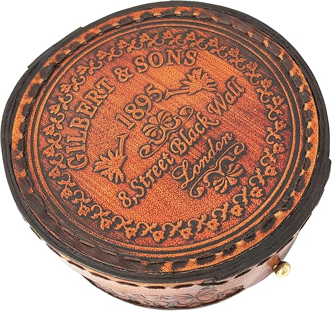 Brass Nautical - Antique Brass & Copper Sundial Compass, Sundial Clock in Box Gift Sun Clock Ship Replica Watch