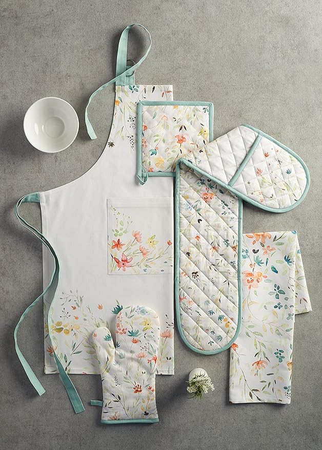 Maison d' Hermine Placemats Set of 2 100% Cotton Washable Cloth Place Mats, Reusable Table Mats for Kitchen Dining Decoration, Party, Wedding, Restaurant Spring/Summer (Colmar, 13" x 19")