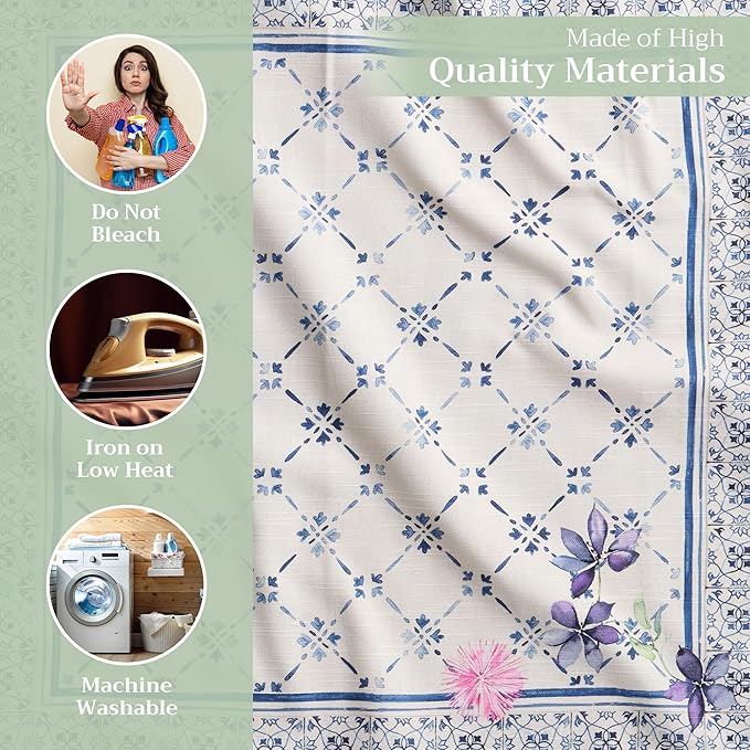 Maison d' Hermine Cloth Napkins Set of 4 100% Cotton Everyday Reusable Square Napkins Cloth Washable, Dinner, Party, Wedding, Restaurant, Spring/Summer (Faience, 20" x 20")