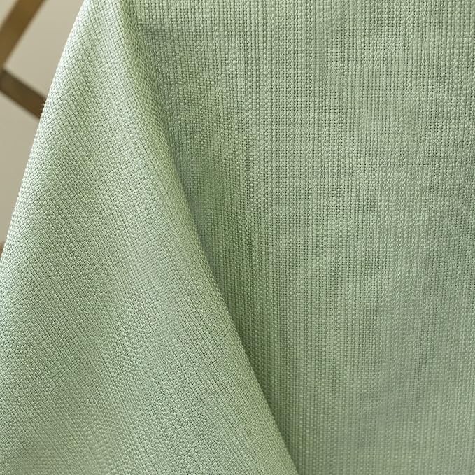Benson Mills Cameron Textured Fabric Table Cloth, for Everyday Home Dining, Parties, Weddings & Spring Holiday Tablecloths (60" x 120" Rectangular, Light Green)