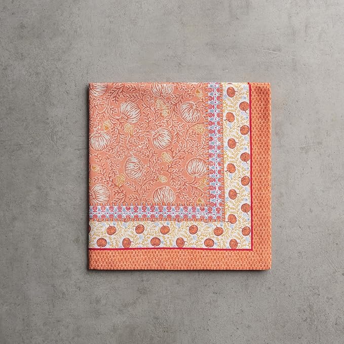 Maison d' Hermine Cloth Napkins Set of 4 100% Cotton Everyday Reusable Square Napkins Cloth Washable, Dinner, Party, Wedding, Restaurant (Harvest Festival, 20" x 20")