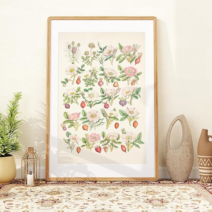 24x36 Poster Frame for Wall, 24 by 36 Picture Frame - Solid Oak Wood & Tempered Glass, Rustic 24 x 36 Wood Frame for Home Decor, 23x36 Picture Frame with Mat for 20x30, Natural Oak Color, 1 Pack