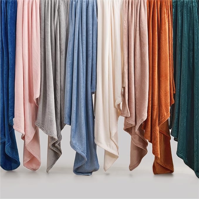 Bedsure GentleSoft Twin XL Fleece Blanket Dorm Bedding - Lightweight Soft Cozy Blankets for Bed, Sofa, Couch, Travel, Camping,Light Grey, 66"x90"