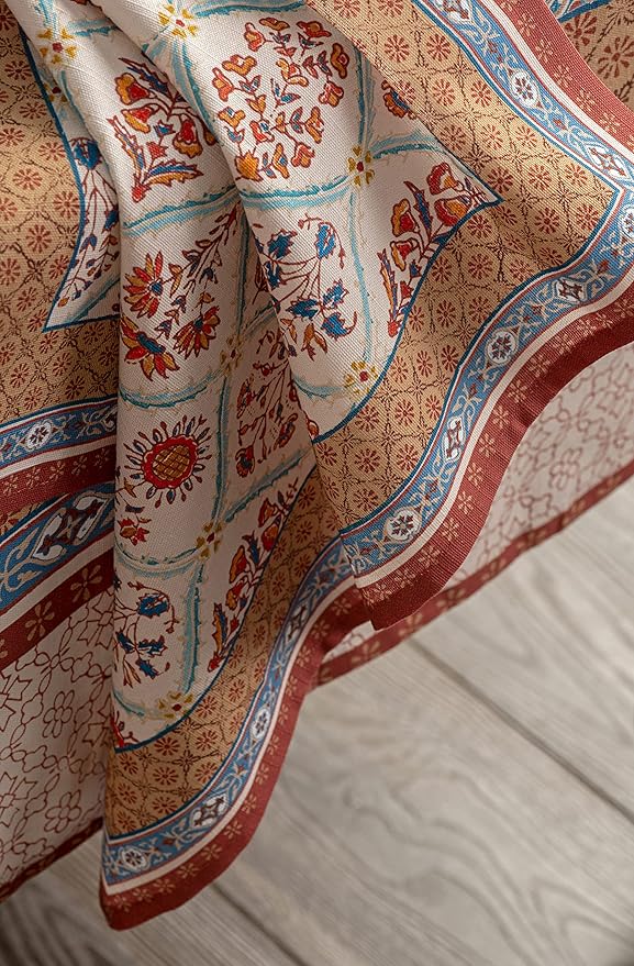 Maison d' Hermine Cloth Napkins Set of 4 100% Cotton Everyday Reusable Square Napkins Cloth Washable, Dinner, Party, Wedding, Restaurant (Romane, 20" x 20")