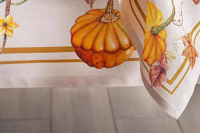 Maison d' Hermine Cloth Napkins Set of 4 100% Cotton Everyday Reusable Square Napkins Cloth Washable, Dinner, Party, Wedding, Restaurant (Potiron, 20" x 20")