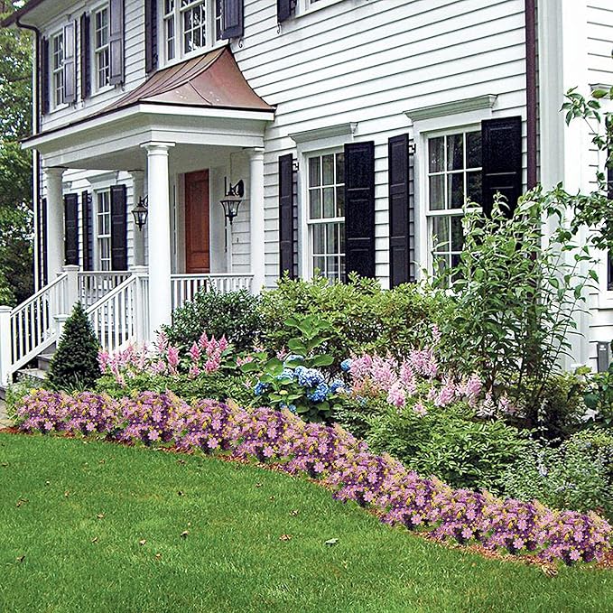 Uieke 6PCS Artificial Flowers for Outdoors UV Resistant, Fake Daisy Mums Flowers No Fade Greenery Shrubs Faux Purple Flowers for Outside Home Wedding Garden Spring Summer Décor