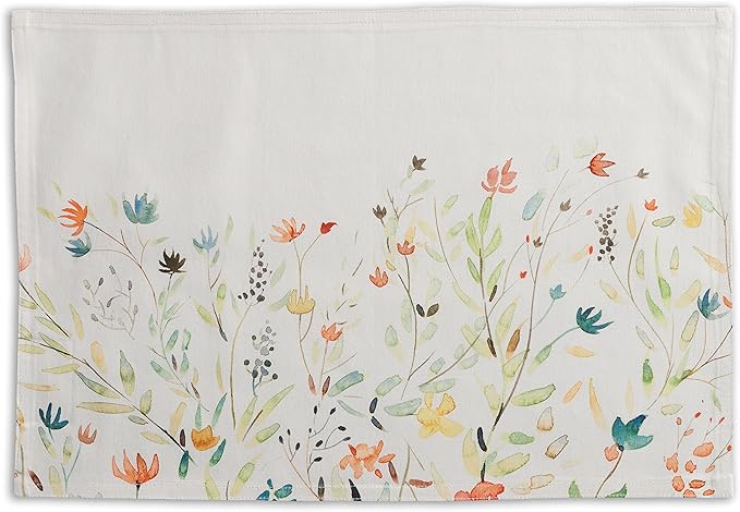 Maison d' Hermine Placemats Set of 2 100% Cotton Washable Cloth Place Mats, Reusable Table Mats for Kitchen Dining Decoration, Party, Wedding, Restaurant Spring/Summer (Colmar, 13" x 19")