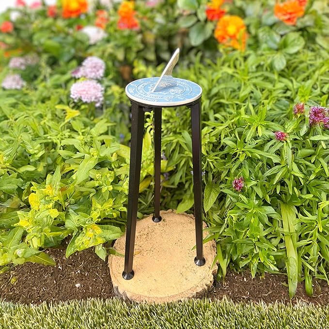 Anniversary Sundial Gift for 25th Silver Wedding Anniversary in 2025 - Recycled Metal Home Decor Or Garden Present Idea - Handmade in UK for Him, Her Parents Or Couples 25 Year Celebration