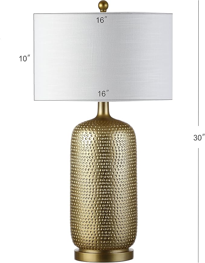 JONATHAN Y JYL1017A Sophia 30" Resin LED Table Lamp Modern Contemporary Glam Bohemian Bedside Desk Nightstand Lamp for Bedroom Living Room Office College Bookcase LED Bulb Included, Gold