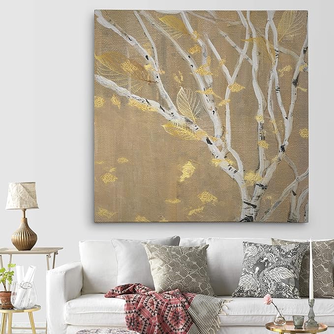 Wexford Home Birch Wood III Gallery Wrapped Canvas Wall Art, 32x32
