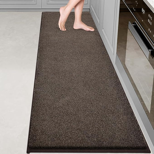 Washable Kitchen Rug 24" x 82" / 60cm x 210cm, Non Slip Kitchen Mat for Floor, Absorbent Indoor Entryway Runner Rug for Hallway, Laundry, Bathroom, Bedroom (Roll Packing)