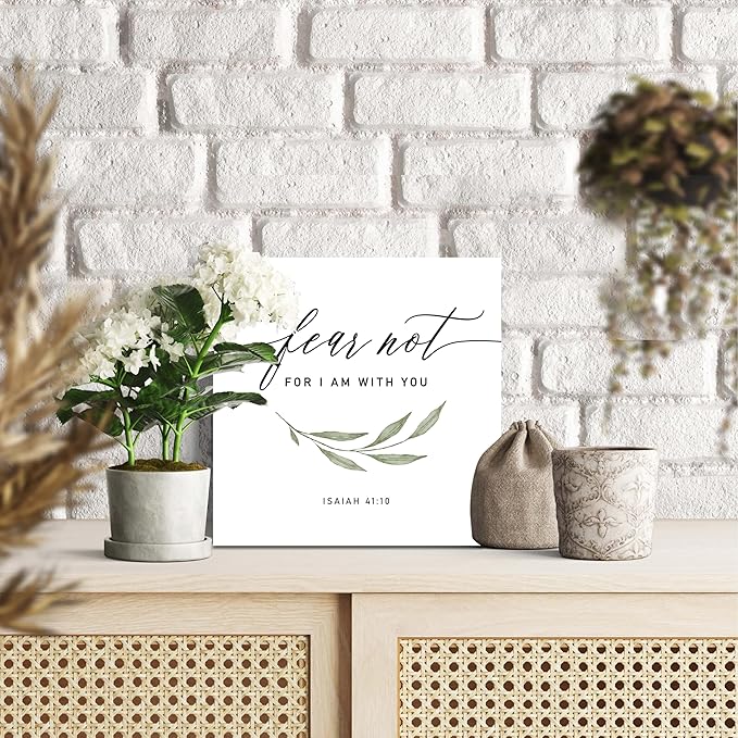 Christian Gifts, ‘Fear Not For I Am With you’ Wooden Box Sign, Christian Home Décor, Birthday, Thanksgiving, Christmas Gifts, Christian Decorations, Gifts for Family, Friends, etc.(054)