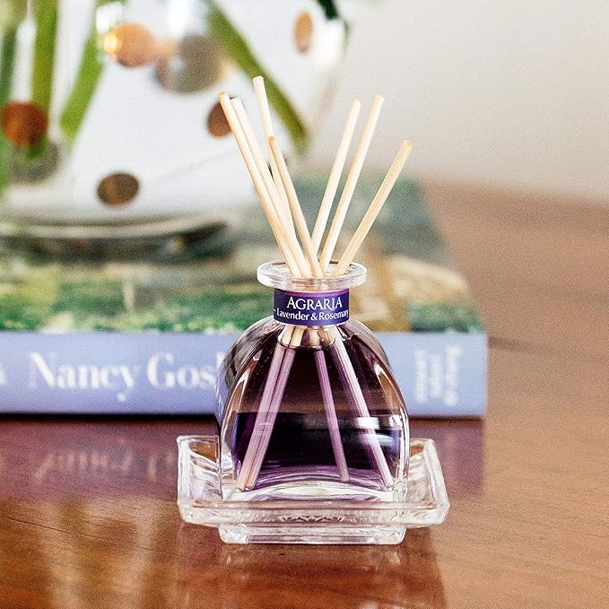 AGRARIA PetiteEssence Flower and Reed Diffuser Set, Hand Crafted Sola Flower Botanical Home Fragrance Diffuser, Scented Oil Reed Diffuser, Flower and Reed Diffuser Gift Set for All Occasions