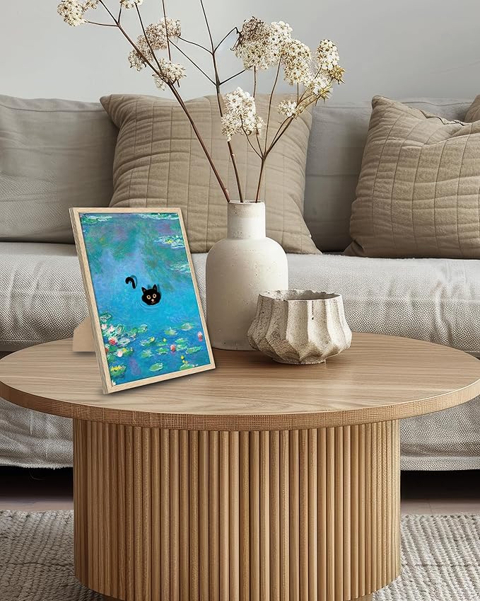 UPWOIGH 8x10 Oak Wood Picture Frame - Minimalist 8x10 Poster Frame, 8"x10" Picture Frame Wood, Natural Solid Wooden Picture Frames for Wall Art Photo and Prints (Set of 3)