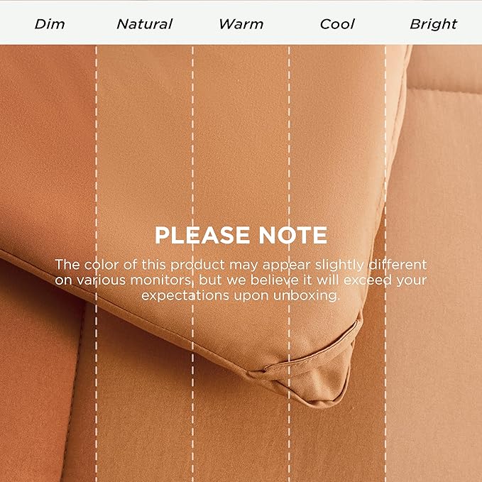 Bedsure Comforter Duvet Insert - Quilted Comforters Cal King Size, All Season Duvet, GentleSoft Down Alternative Bedding, with 8 Tabs, Gifts for Women/Men, Burnt Orange, Cal King 96 X 102 Inches