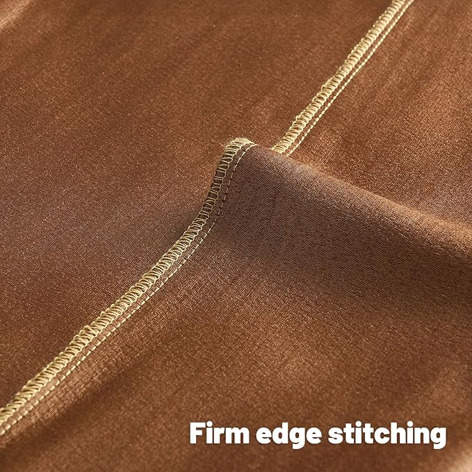 FUTEI Bronze Chenille Decorative Throw Pillow Covers 26x26 Inch Set of 2,Soft Embossed Striped Textured Euro Pillow Shams,Modern Home Decor for Couch Bed Living Room