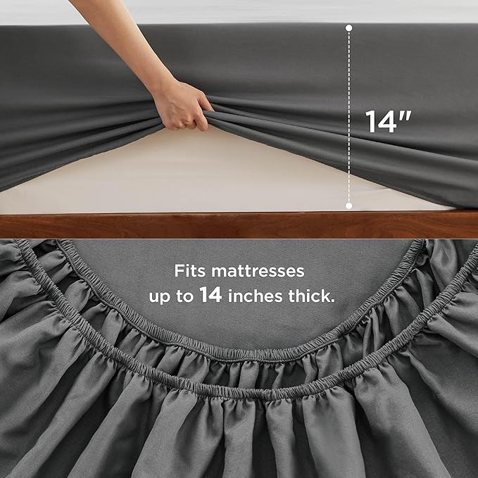 Bedsure Twin XL Comforter Set - Extra Long 5 Pieces Black Twin XL Bedding Set for All Seasons, Boho Contrasting Design Bed in a Bag with Comforter, Sheets, Pillowcase & Sham