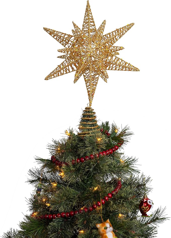 Ornativity Wooden Christmas Garland Decorations - Rustic Wood Beaded Christmas Tree Decorations Garland Bead Strand Xmas Holiday Decor (Cranberry Red) 8'6"