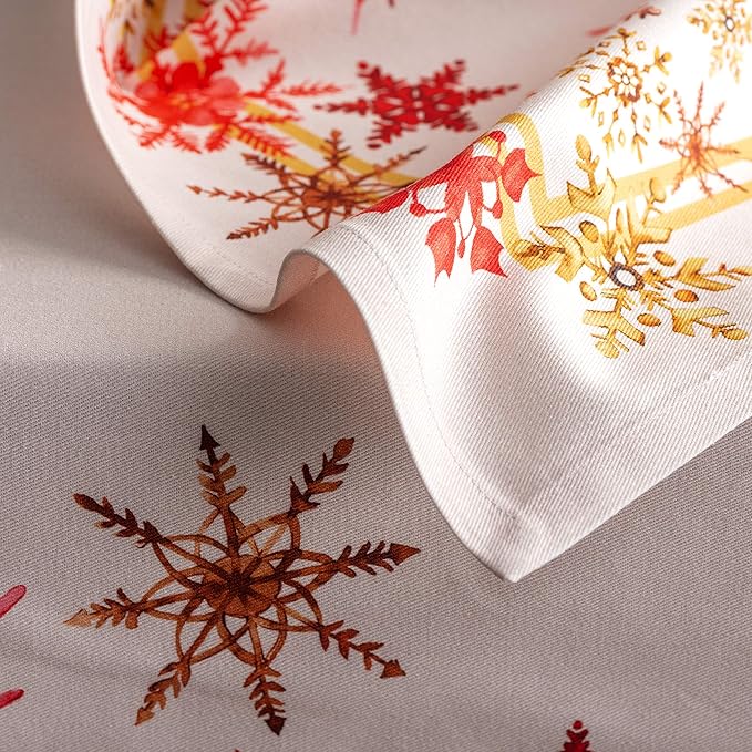 Maison d' Hermine Cloth Napkins Set of 4 100% Cotton Everyday Reusable Square Napkins Cloth Washable, Dinner, Party, Wedding, Restaurant (Crystal Star, 20" x 20")