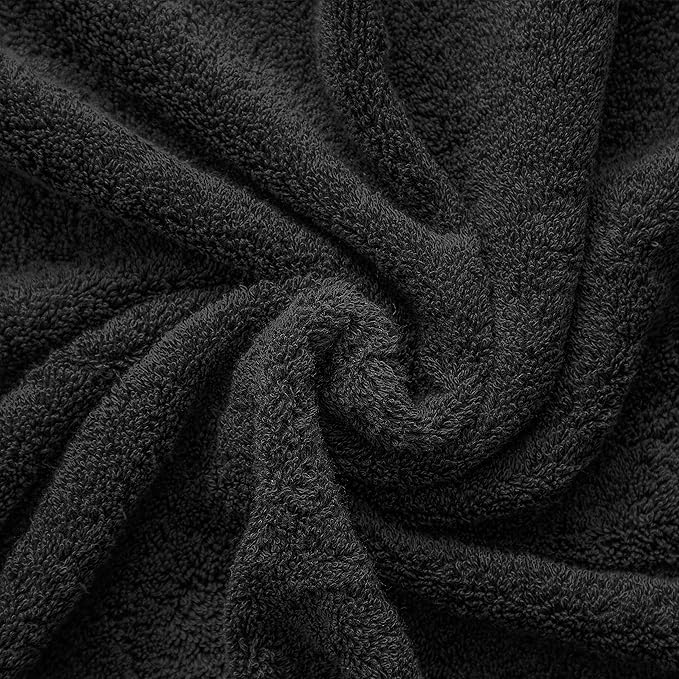 Cotton Paradise 100% Cotton 40x80 Oversized Bath Sheet, Extra Large Turkish Bath Towels for Bathroom, Black Bathsheet