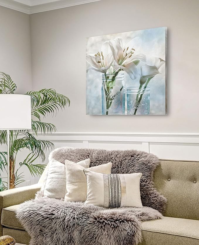 Wexford Home Mason Lily II Ball Gallery Wrapped Canvas Wall Art, 10x10 (19970-10x10)