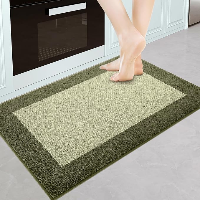 Machine Washable Throw Rug 24" x 36", Non Slip Kitchen Mat for Floor, Absorbent Entryway Rug for Kitchen, Bathroom, Door