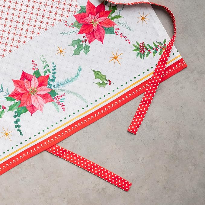 Maison d' Hermine 100% Cotton Apron for women with Pocket Kitchen Chef Apron for Men Cooking Gardening Server Waitress