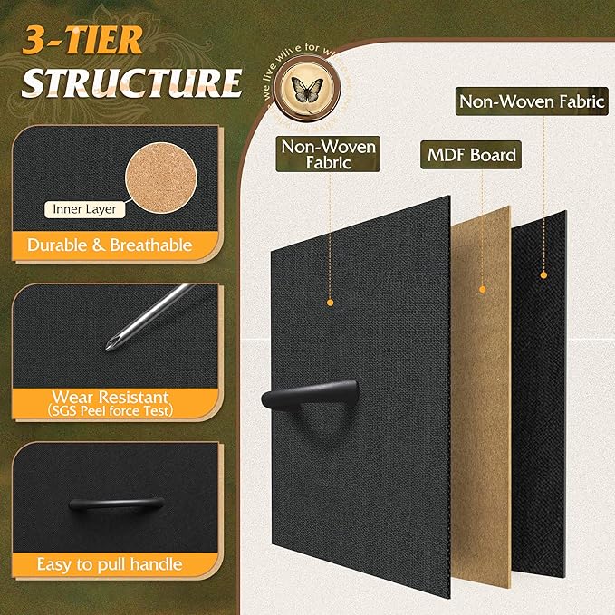 WLIVE Black Tall Dresser for Bedroom, 6 Drawer Dressers & Chests of Drawers, Fabric Dresser for Closet, Living Room, Night Stand with Metal Frame, Storage Tower with Fabric Bins, Wood Top