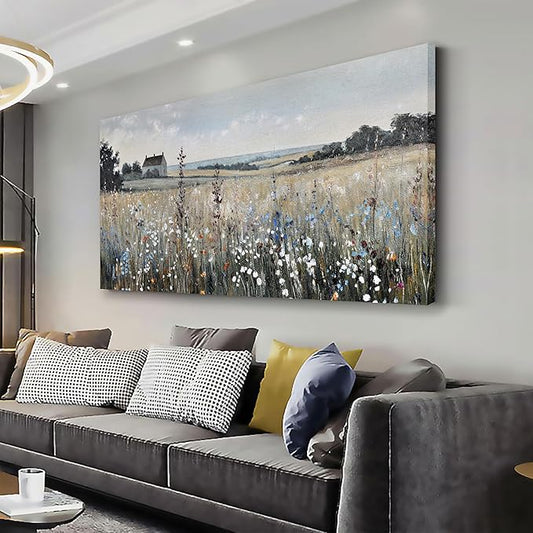 Glvzygy Canvas Wall Art Vintage Decor Artwork Classical Oil Painting Canvas Prints Vintage Landscape Wall Art Suitable for Living Room Bedroom and Office Home Decor Painting 29"x58"